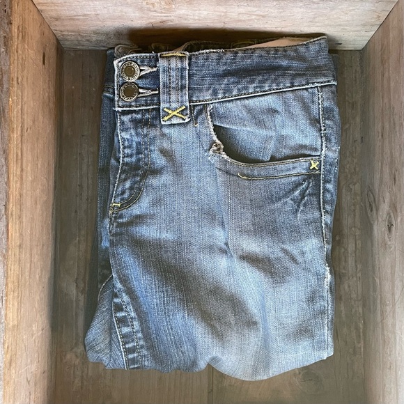 Retro Banana Republic Vintage Y2K Jeans Low Rise Patch Pockets size 4 - Picture 7 of 14